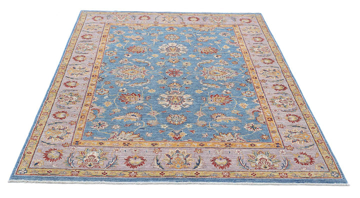 Afghan Ziegler Farhan Rug 4' 11" x 6' 6" Hand-Knotted | No. AT11788