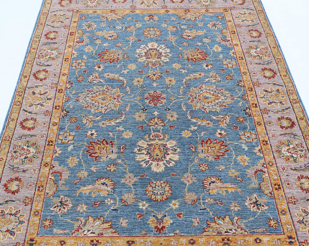 Afghan Ziegler Farhan Rug 4' 11" x 6' 6" Hand-Knotted | No. AT11788