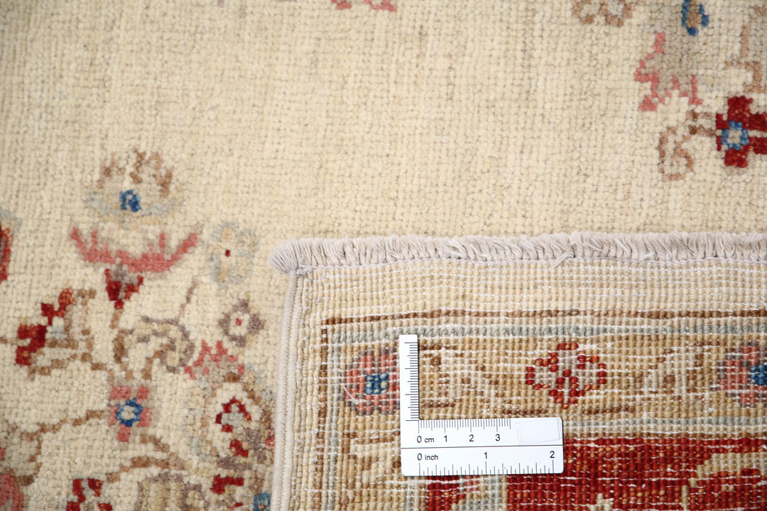 Afghan Ziegler Rug 5' 0" x 6' 11" Hand-Knotted | No. AT47544