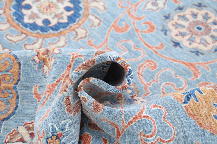 Afghan Ziegler Rug 5' 0" x 6' 4" Hand-Knotted | No. AT19420