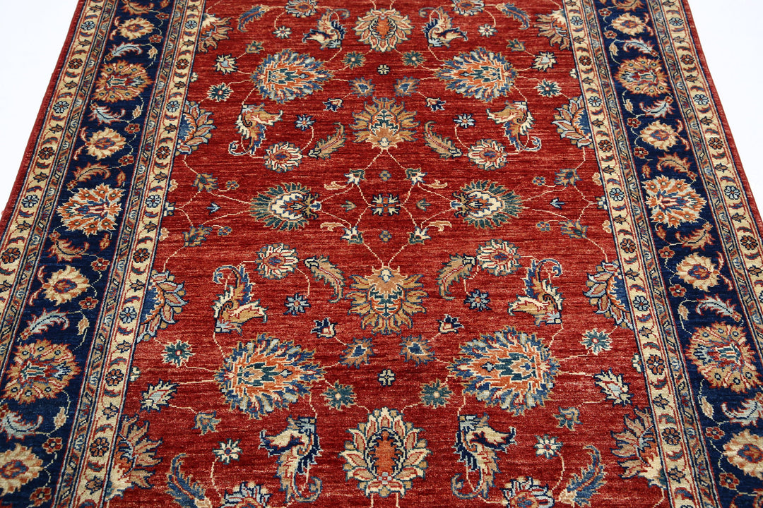 Afghan Ziegler Farhan Rug 4' 10" x 6' 11" Hand-Knotted | No. AT95395