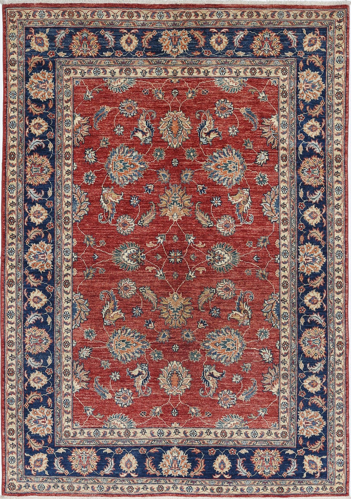Afghan Ziegler Farhan Rug 4' 10" x 6' 11" Hand-Knotted