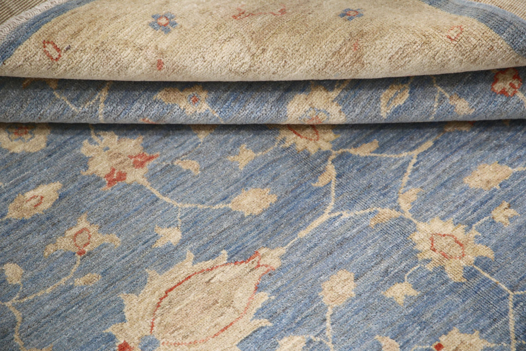 Afghan Ziegler Rug 5' 0" x 6' 4" Hand-Knotted | No. AT87571
