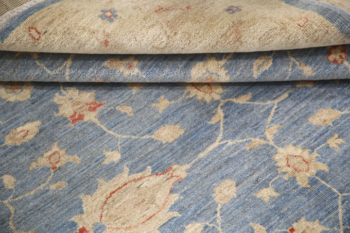 Afghan Ziegler Rug 5' 0" x 6' 4" Hand-Knotted | No. AT87571