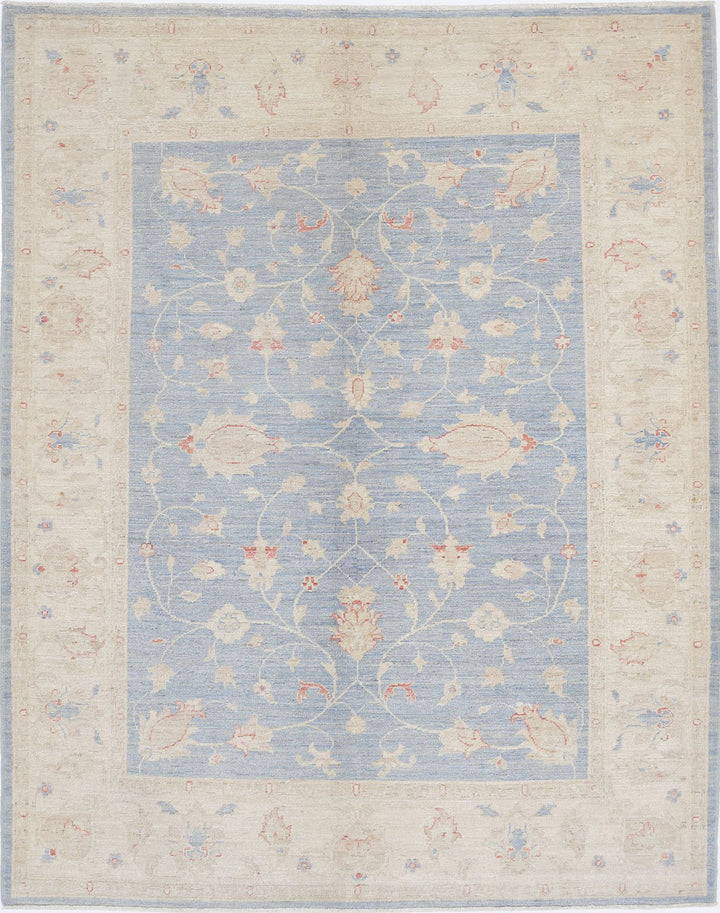 Afghan Ziegler Rug 5' 0" x 6' 4" Hand-Knotted
