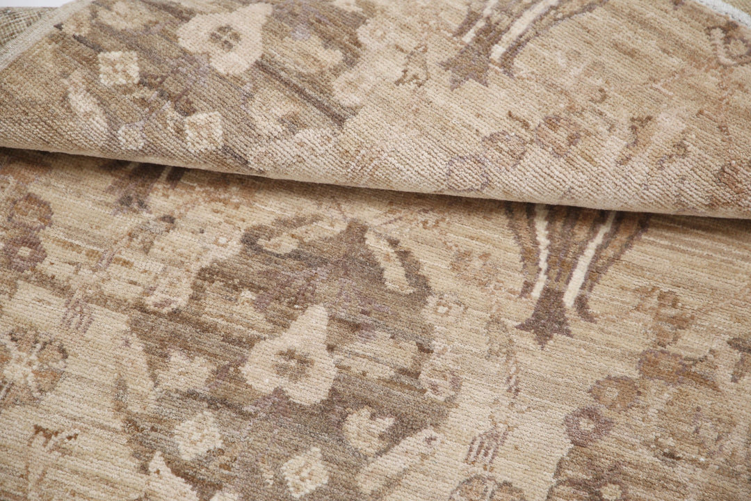 Brown Afghan Ziegler Rug 2' 8" x 3' 10" Hand-Knotted | No. AT57294