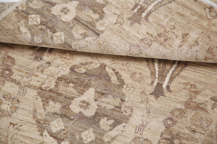 Brown Afghan Ziegler Rug 2' 8" x 3' 10" Hand-Knotted | No. AT57294