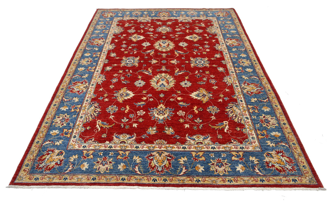 Afghan Ziegler Farhan Rug 5' 9" x 8' 4" Hand-Knotted | No. AT14152