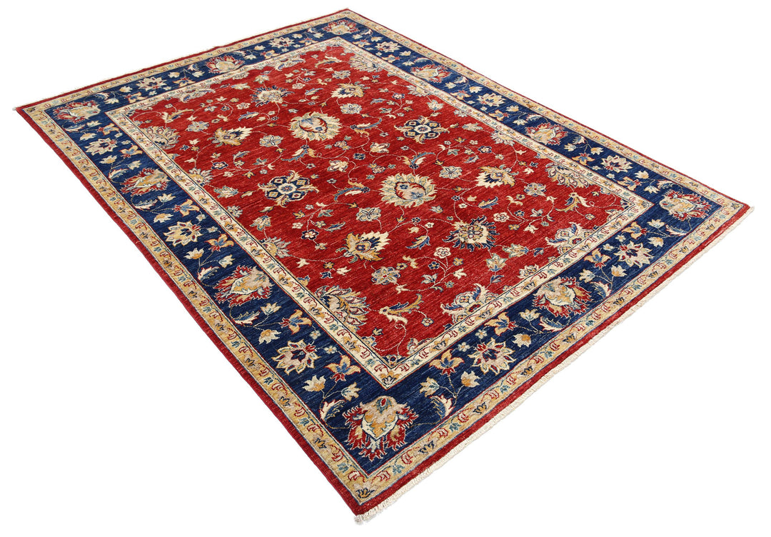 Hand Knotted Ziegler Farhan Wool Rug 5' 7" x 7' 4" - No. AT77138
