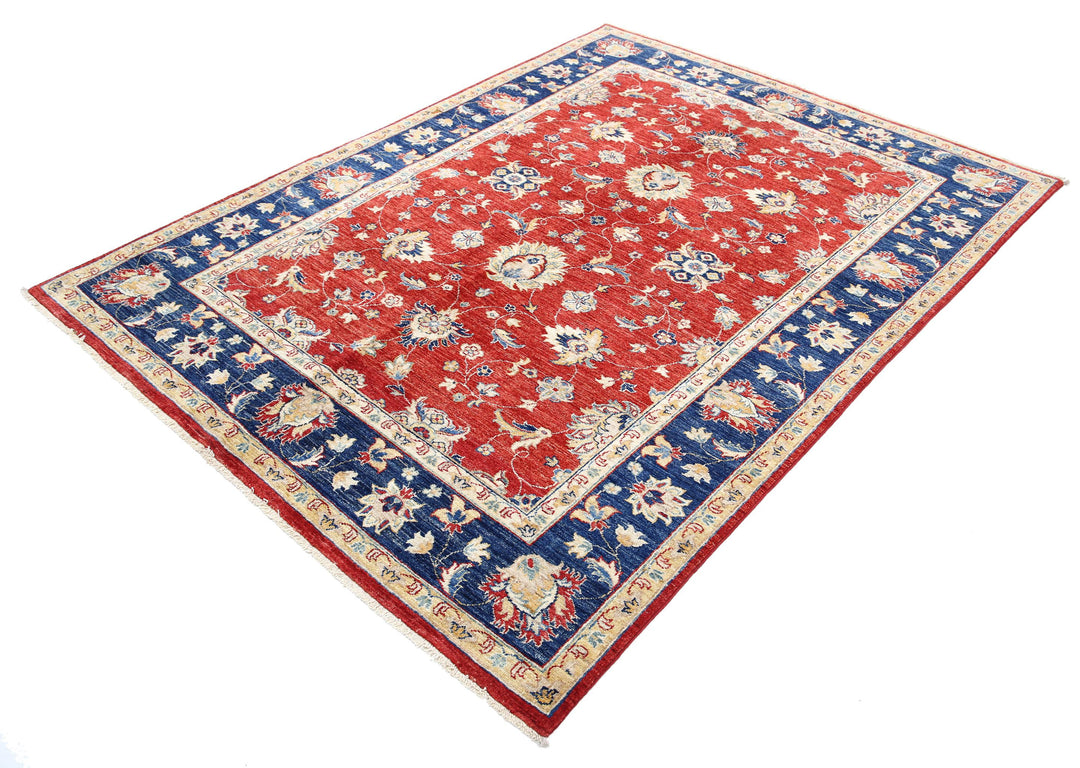 Hand Knotted Ziegler Farhan Wool Rug 5' 7" x 7' 4" - No. AT77138