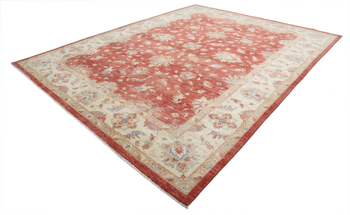 Afghan Ziegler Rug 10' 2" x 12' 9" Hand-Knotted | No. AT11080