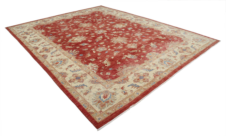 Afghan Ziegler Rug 10' 2" x 12' 9" Hand-Knotted | No. AT11080