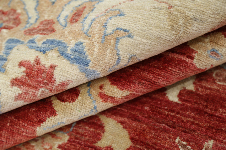 Afghan Ziegler Rug 10' 2" x 12' 9" Hand-Knotted | No. AT11080