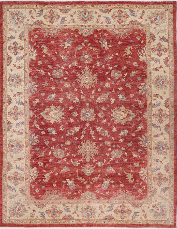 Afghan Ziegler Rug 10' 2" x 12' 9" Hand-Knotted
