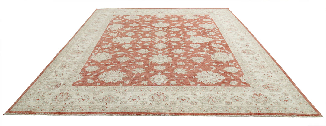 Afghan Ziegler Rug 9' 7" x 11' 11" Hand-Knotted | No. AT58212