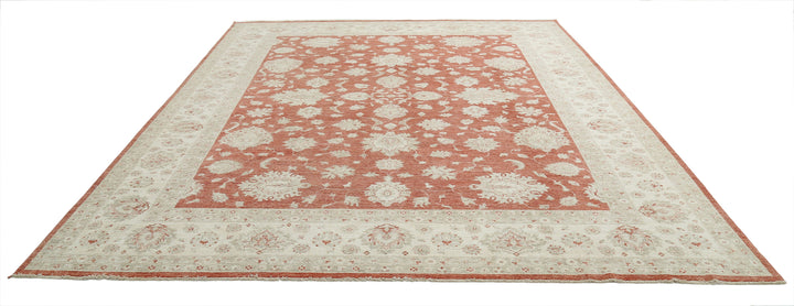 Afghan Ziegler Rug 9' 7" x 11' 11" Hand-Knotted | No. AT58212
