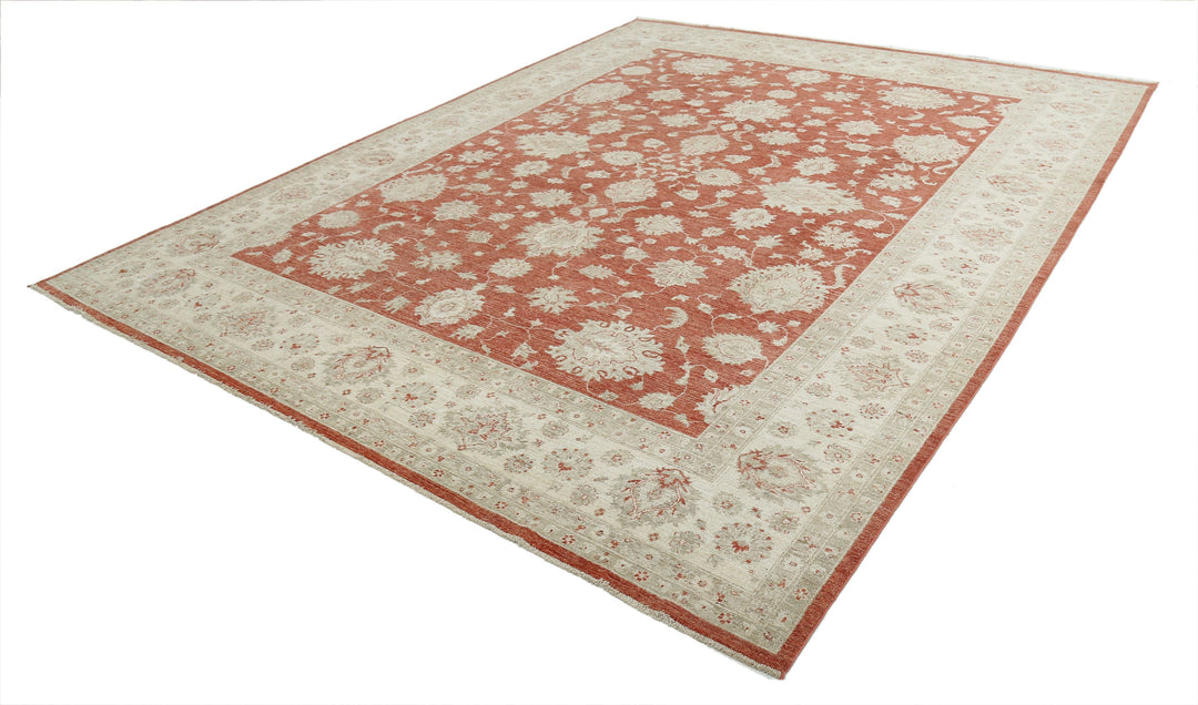 Afghan Ziegler Rug 9' 7" x 11' 11" Hand-Knotted | No. AT58212