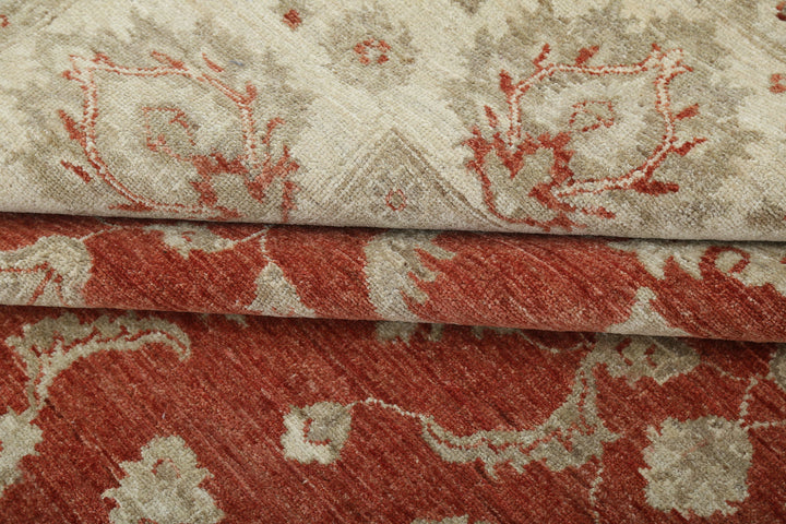 Afghan Ziegler Rug 9' 7" x 11' 11" Hand-Knotted | No. AT58212