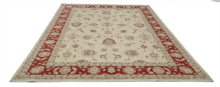 Afghan Ziegler Rug 8' 1" x 11' 4" Hand-Knotted | No. AT60294