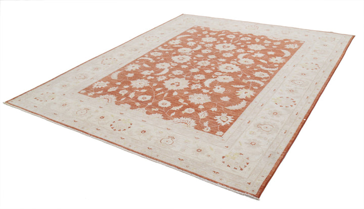 Afghan Ziegler Farhan Rug 7' 10" x 9' 7" Hand-Knotted | No. AT39464