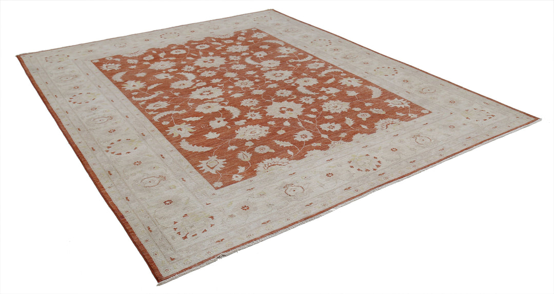 Afghan Ziegler Farhan Rug 7' 10" x 9' 7" Hand-Knotted | No. AT39464