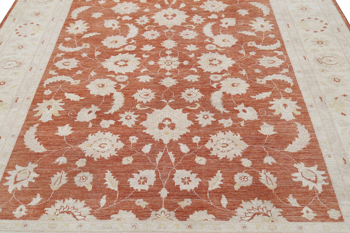 Afghan Ziegler Farhan Rug 7' 10" x 9' 7" Hand-Knotted | No. AT39464