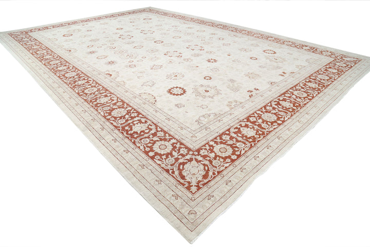 Afghan Ziegler Rug 15' 0" x 21' 6" Hand-Knotted | No. AT90482