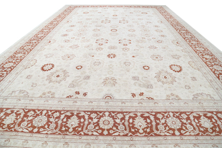 Afghan Ziegler Rug 15' 0" x 21' 6" Hand-Knotted | No. AT90482