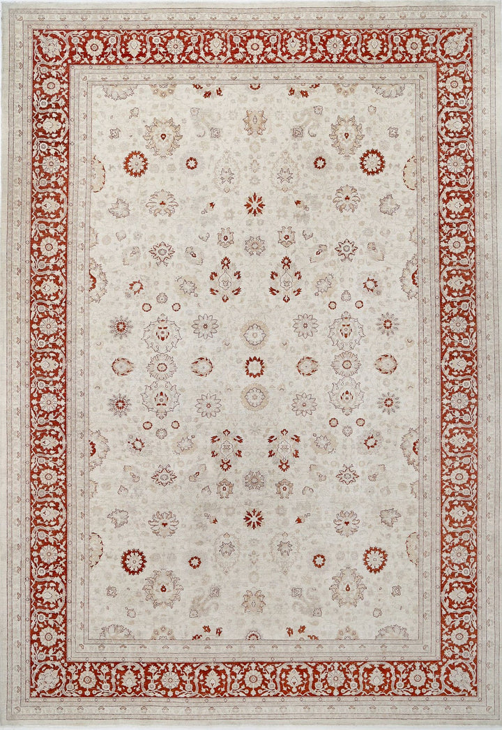 Afghan Ziegler Rug 15' 0" x 21' 6" Hand-Knotted