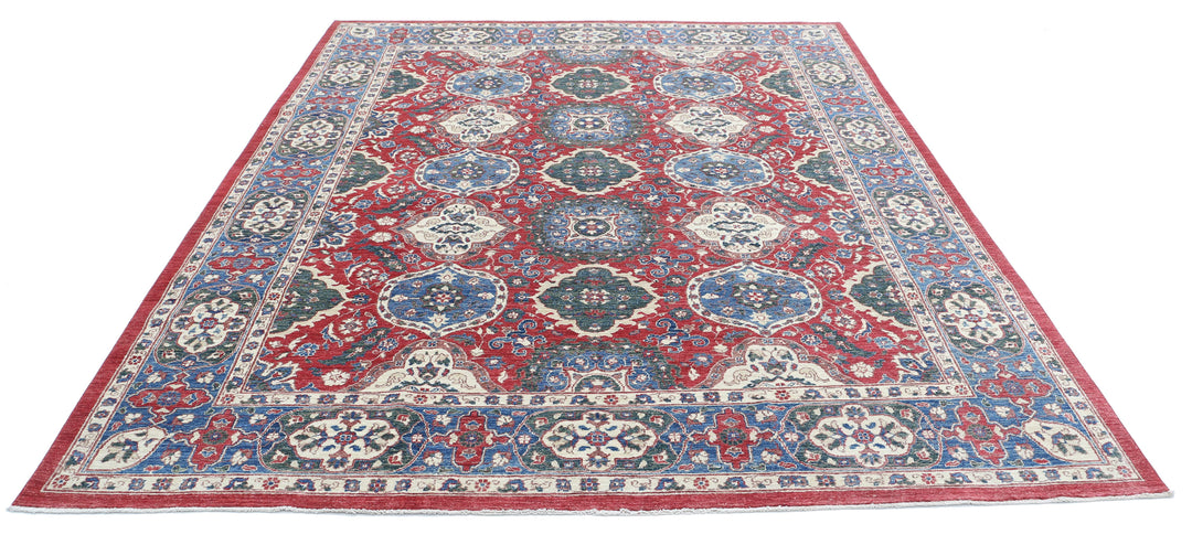 Afghan Ziegler Rug 7' 9" x 9' 11" Hand-Knotted | No. AT65646