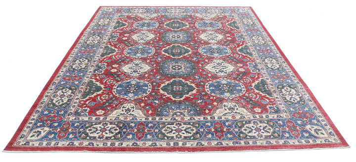 Afghan Ziegler Rug 7' 9" x 9' 11" Hand-Knotted | No. AT65646