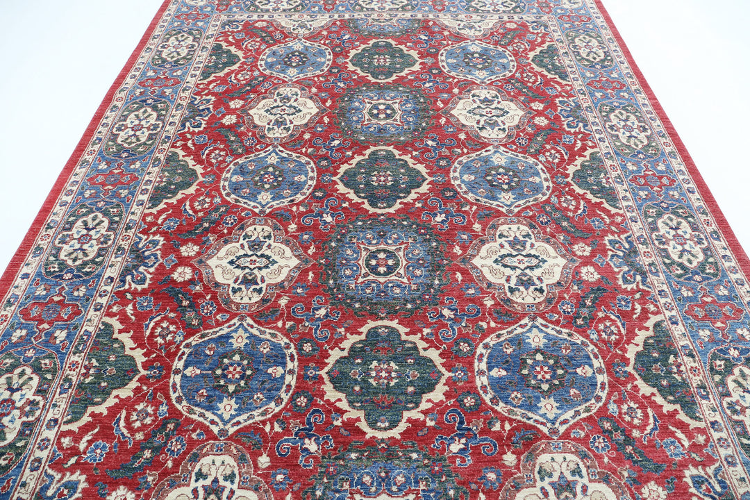 Afghan Ziegler Rug 7' 9" x 9' 11" Hand-Knotted | No. AT65646