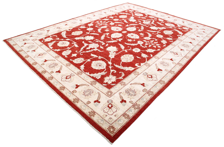 Afghan Ziegler Rug 9' 0" x 11' 11" Hand-Knotted | No. AT47997