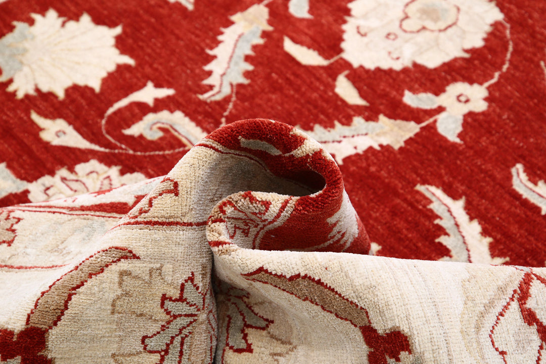 Afghan Ziegler Rug 9' 0" x 11' 11" Hand-Knotted | No. AT47997
