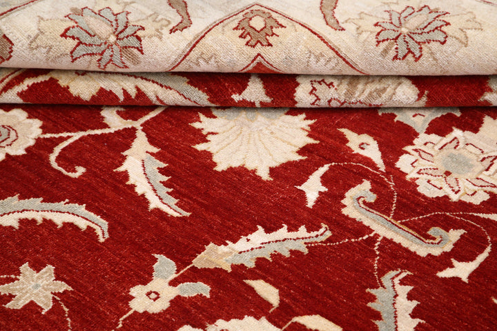 Afghan Ziegler Rug 9' 0" x 11' 11" Hand-Knotted | No. AT47997