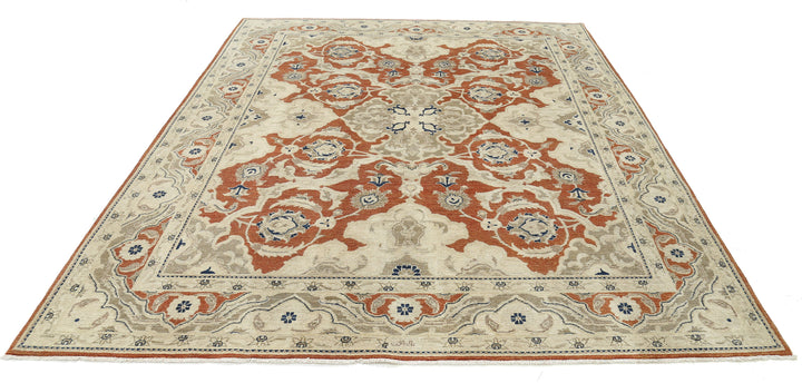 Afghan Ziegler Rug 8' 0" x 10' 0" Hand-Knotted | No. AT58619