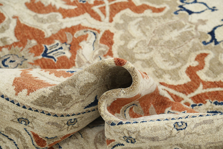 Afghan Ziegler Rug 8' 0" x 10' 0" Hand-Knotted | No. AT58619