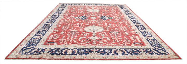 Afghan Ziegler Rug 11' 6" x 16' 9" Hand-Knotted | No. AT97857