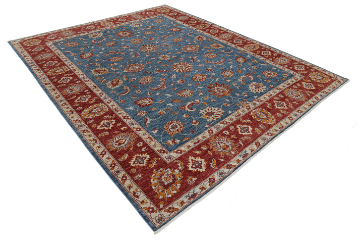 Afghan Ziegler Rug 8' 3" x 9' 10" Hand-Knotted | No. AT98220