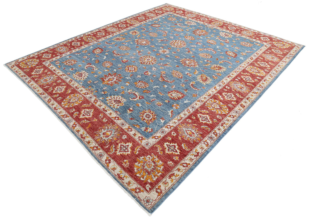 Afghan Ziegler Rug 8' 3" x 9' 10" Hand-Knotted | No. AT98220