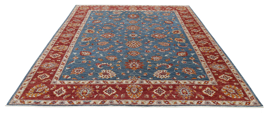 Afghan Ziegler Rug 8' 3" x 9' 10" Hand-Knotted | No. AT98220