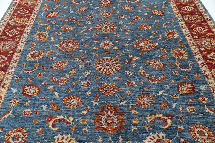 Afghan Ziegler Rug 8' 3" x 9' 10" Hand-Knotted | No. AT98220