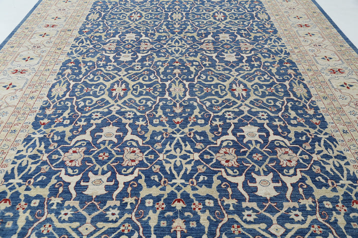 Afghan Ziegler Rug 9' 8" x 21' 2" Hand-Knotted | No. AT89624