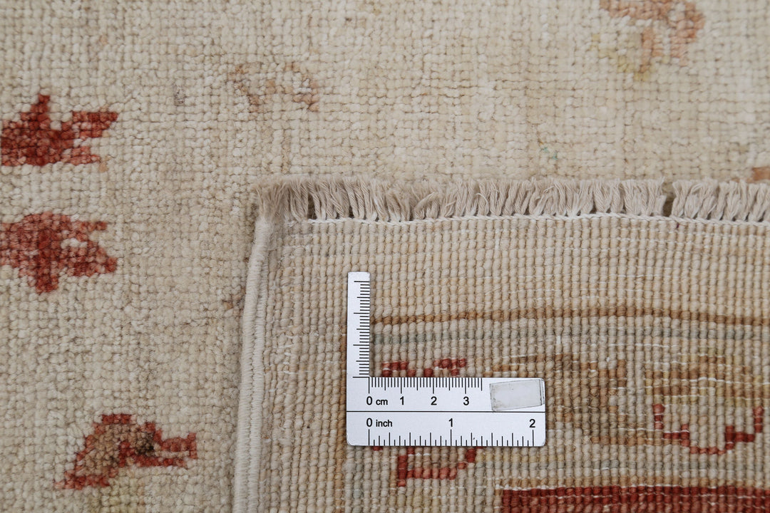 Afghan Ziegler Rug 6' 6" x 9' 7" Hand-Knotted | No. AT12035