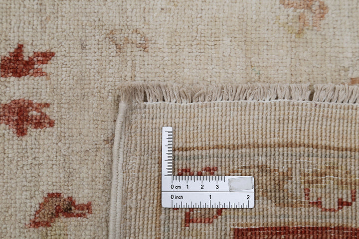 Afghan Ziegler Rug 6' 6" x 9' 7" Hand-Knotted | No. AT12035