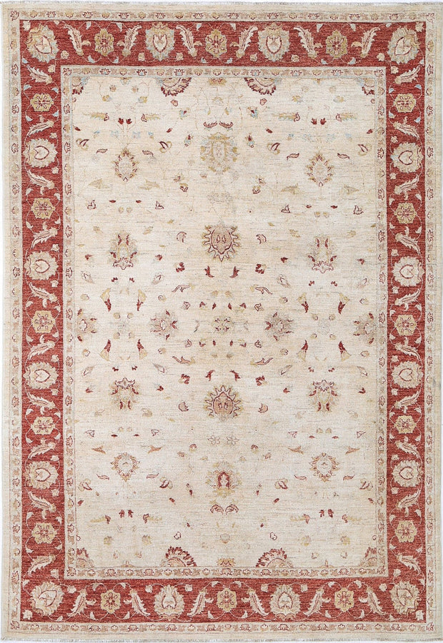 Hand Knotted Ziegler Farhan Wool Rug 6' 6" x 9' 7" - No. AT12035