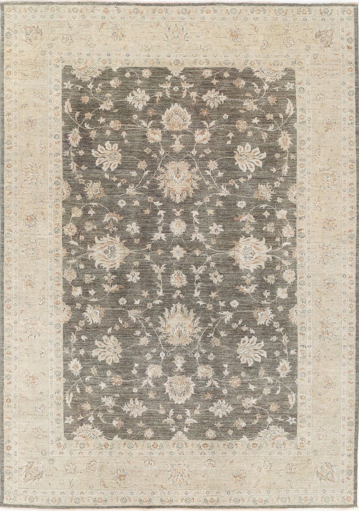 Green Afghan Ziegler Rug 8' 0" x 11' 4" Hand-Knotted