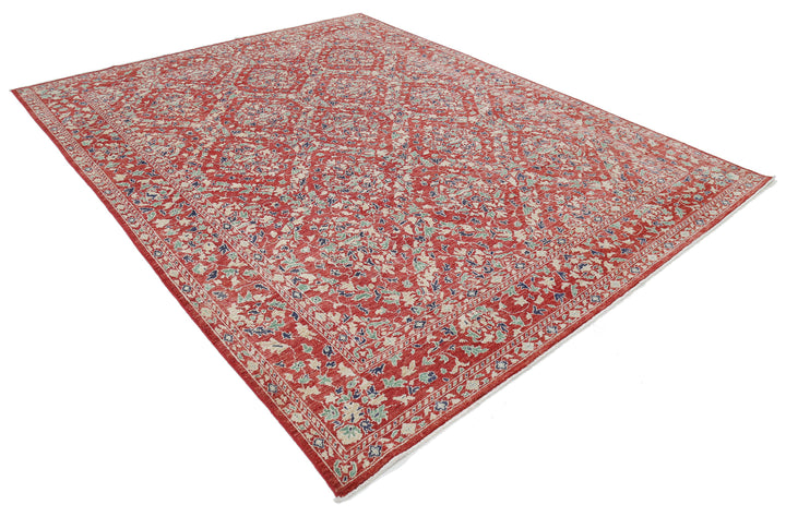 Afghan Ziegler Rug 7' 11" x 9' 10" Hand-Knotted | No. AT83931
