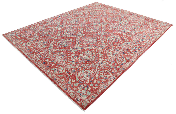 Afghan Ziegler Rug 7' 11" x 9' 10" Hand-Knotted | No. AT83931