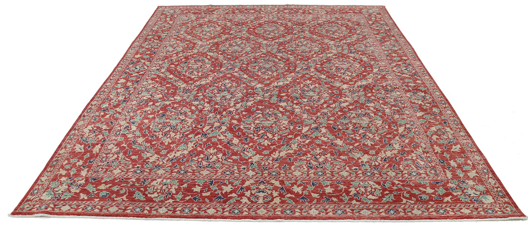 Afghan Ziegler Rug 7' 11" x 9' 10" Hand-Knotted | No. AT83931